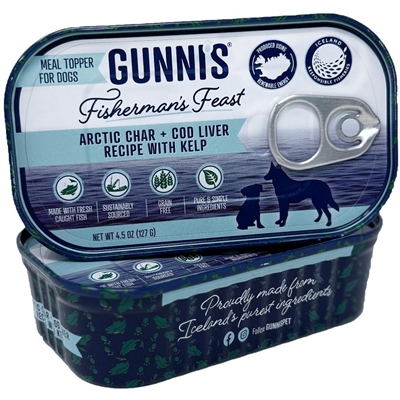 Gunni's Fisherman's Feast Dog Topping med Islandsk Rødding & Torskelever 127g