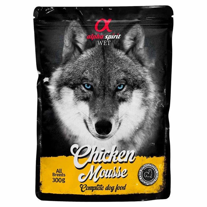 Alpha Spirit Wet Mousse Vådfoder Til Hunden KYLLING 300g