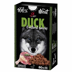 Alpha Spirit Hunde Godbidder af 100% Fersk Kød DUCK 80g