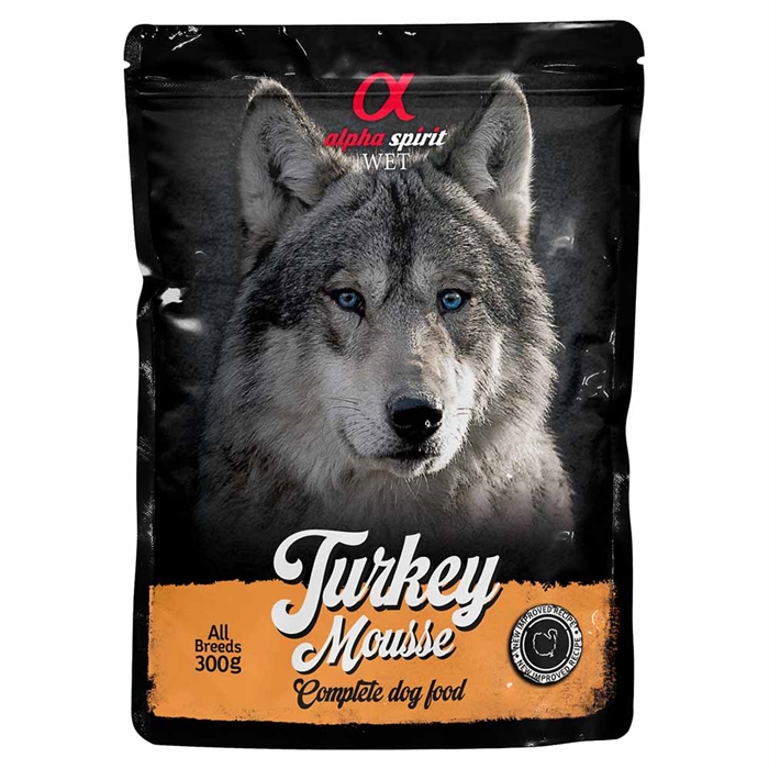 Alpha Spirit Wet Kalkun Mousse Vådfoder Til Hunden 300g