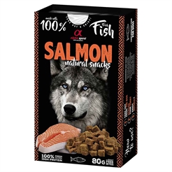 Alpha Spirit Hunde Godbidder af 100% Fersk Kød SALMON 80g