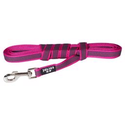 Julius K9 Super Grip Hundeline MED håndtag Pink & Grå 3 Meter 20mm