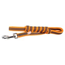 Julius K9 Super Grip Hundeline UDEN håndtag Orange & Grå 3 Meter 20mm