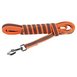 Julius K9 Super Grip Hundeline MED håndtag Orange & Grå 5 Meter 20mm