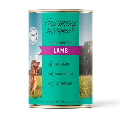 Harmony By Dogman Vådfoder til Hunden Singleprotein Lam 400g