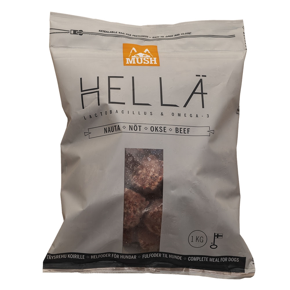 MUSH Barf Hellä Single Protein Okse 1 Kg