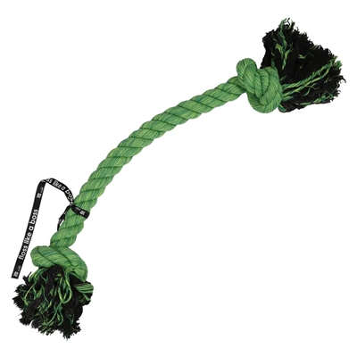 Floss Like a Boss Hundelegetøj Reb med 2 Knuder Grøn