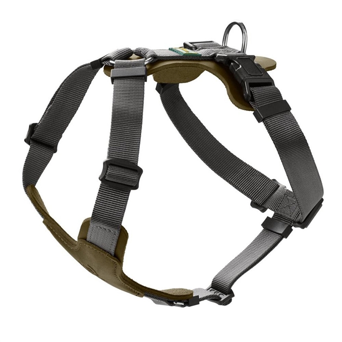 Hunter Aalborg Mixed Hundesele i Læder & Nylon OLIVEN