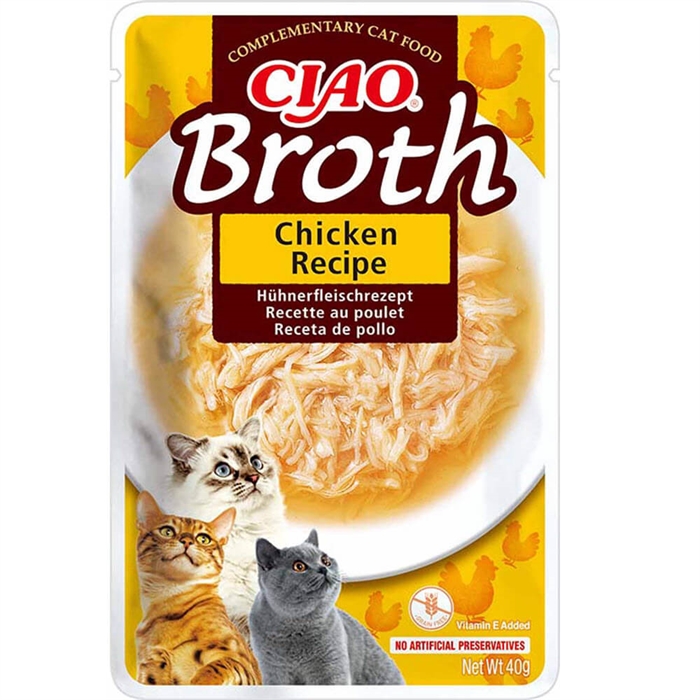 Inaba Chicken Bone Broth Kyllingebouillon med Kyllingestrimler 40g