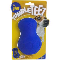 JW Tumble TeeZ Treat Toy Blue Godbids Dispenser Til Aktivering Large