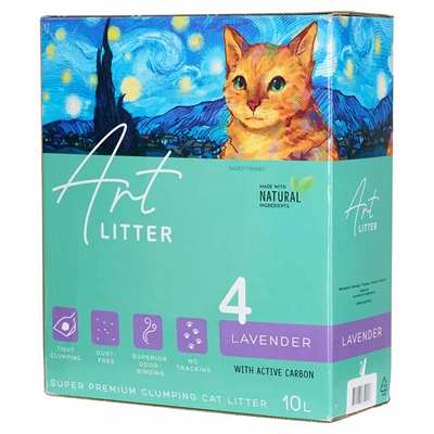Art Litter 4 Super Premium Klumpende Kattegrus Lavendel 10L