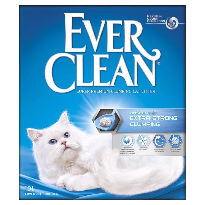 Ever Clean Kattegrus UDEN Duft Extra Strenght Unscented 10L