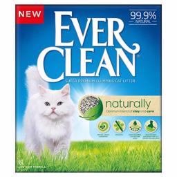 Ever Clean Kattegrus UDEN Duft Naturally 6L