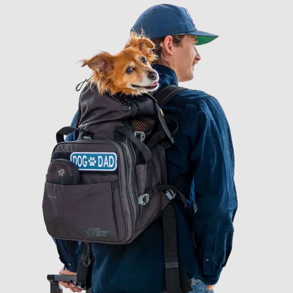 K9 Sportsack Skypack Rygsæk og Transporttaske 2-i-1 Sort