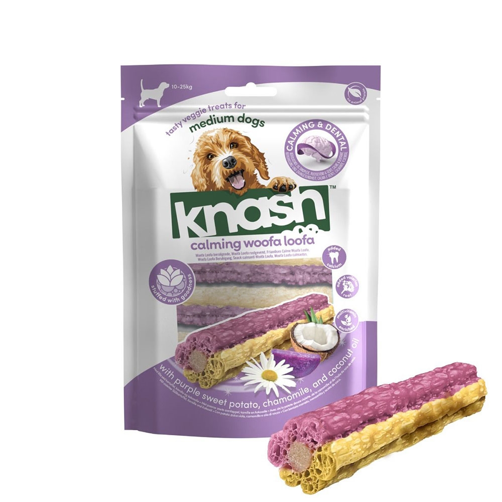 Knash Woofa Loofa Dentalstick Sødkartoffel & Kamille Medium 7stk