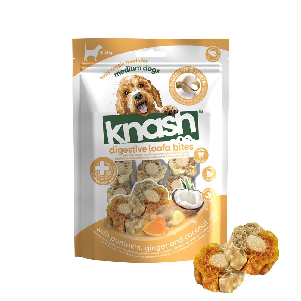 Knash Calming Loofa Bites med Græskar & Ingefær 100g