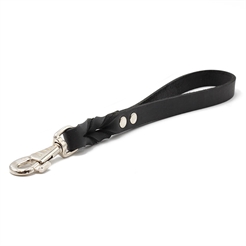 Deluxe Håndlavet Læderline i Sort & Chrome 30 cm
