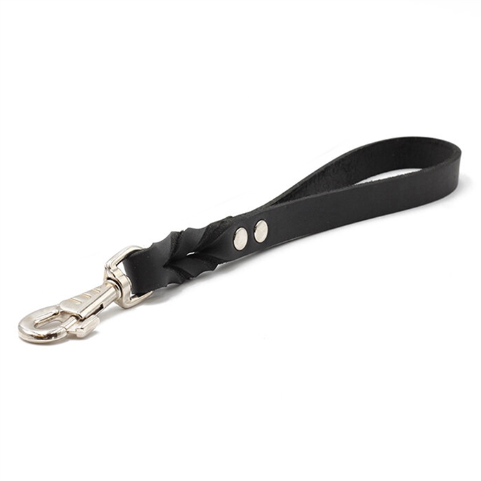 Deluxe Håndlavet Læderline i Sort & Chrome 30 cm
