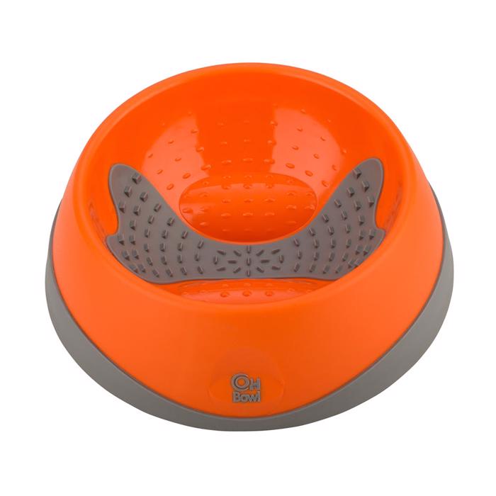 LickiMat OH Bowl Verdens Første Mundhygiejne Skål ORANGE