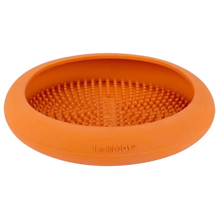 LickiMat No Mess UFO Silikone Skål Med Sugekopper Orange