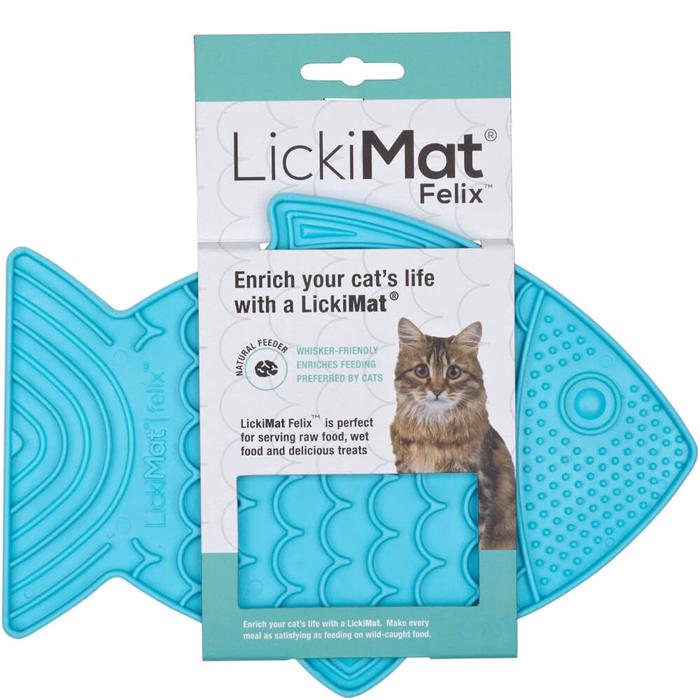 LickiMat CAT FELIX Silikone Aktivitets- Slikkemåtte Turkis