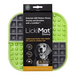 LickiMat Hunde Mad Måtte SLOMO Green Fodring Med Aktivering