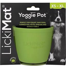 Lickimat Yoggie Pot Slow Feeder Til Aktivering, Sjov & Fodring Green