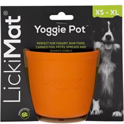 Lickimat Yoggie Pot Slow Feeder Til Aktivering, Sjov & Fodring Orange