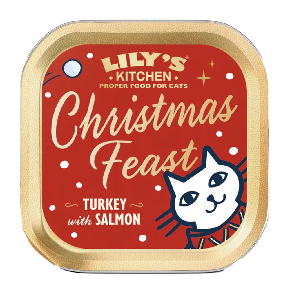 Lily\'s Kitchen Katte Vådfoder Christmas Feast Turkey & Salmon Paté 85g