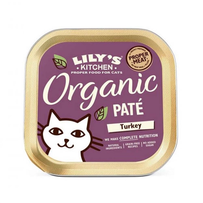 Lily\'s Kitchen Organic Økologisk Paté Til Katten Kalkun 85g