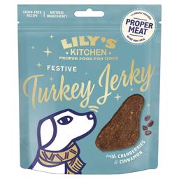 Lily's Kitchen Treat Turkey Jerky Festive Hold Fest For Din Hund