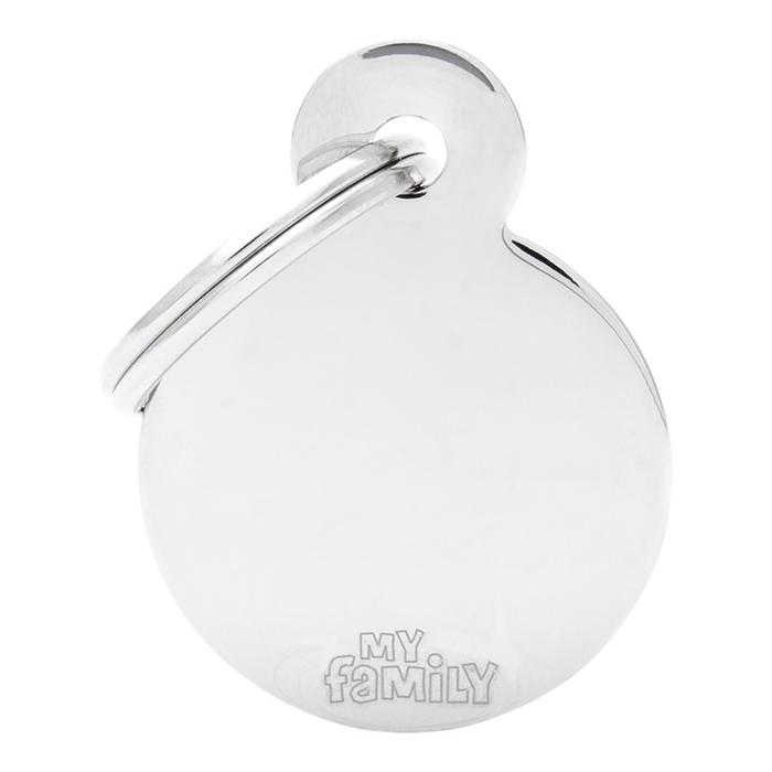 My Family Hundetegn Basic Cirkel i Chrome