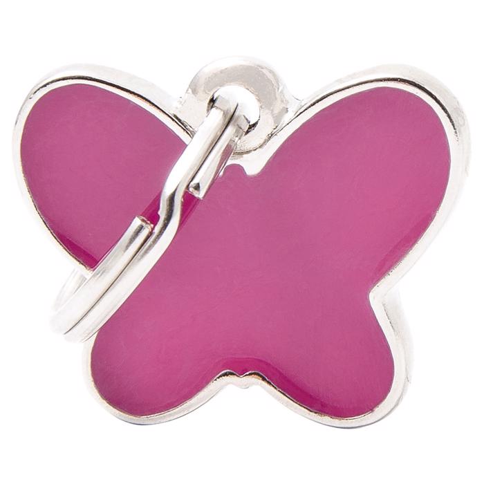 My Family Hundetegn Charms Butterfly Pink