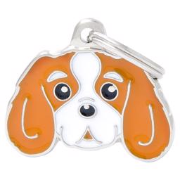 My Family Hundetegn Med Cavalier King Charles Spaniel ORANGE & HVID