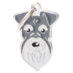My Family Hundetegn med Schnauzer Grå