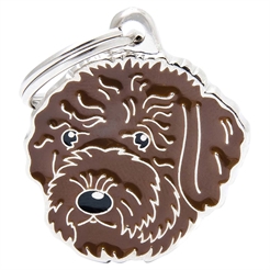 My Family Hundetegn med Italiensk Vandhund Lagotto Romagnolo Brun