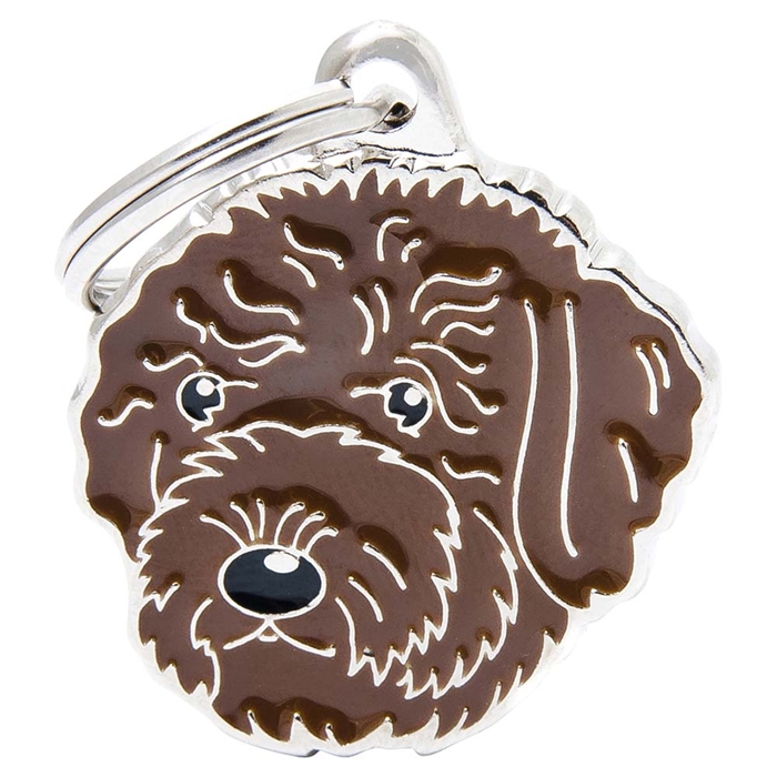 My Family Hundetegn med Italiensk Vandhund Lagotto Romagnolo Brun