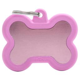 My Family Hundetegn Silent & Strong Pink Kødben m. Pink Gummikant