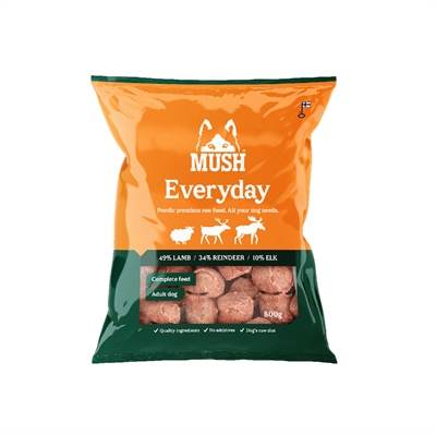 MUSH Barf Everyday Frossen Råfoder Wild 800g