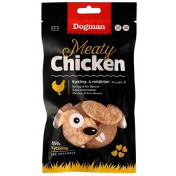 Dogman Meaty Chicken Lækre Snack Hjerter Med Kylling & Ris 80 gram
