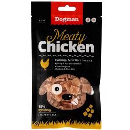 Dogman Meaty Chicken Lækre Snack Bidder Med Kylling & Ris 80 gram