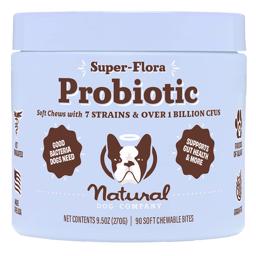 Natural Dog Company Super-Flora Probiotic Fodertilskud til Fordøjelsen 90 Stk
