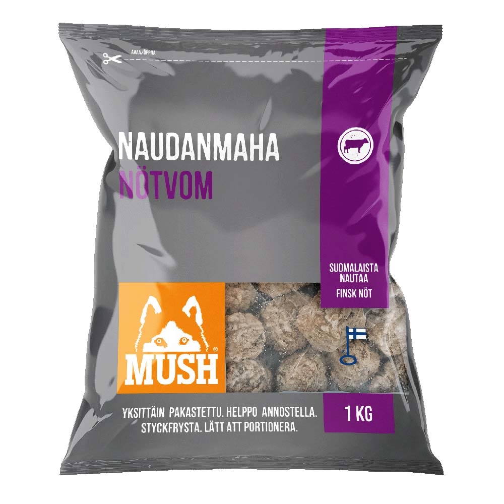 MUSH Barf Basic Okse Kallun Boller 1 Kg