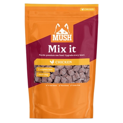 MUSH Mix It Barf Frossen Råfoder Kylling 560g