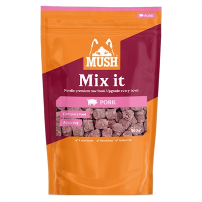 MUSH Mix It Barf Frossen Råfoder Gris 560g