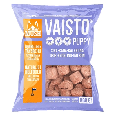 MUSH Barf Frossen Råfoder Vaisto Puppy Lyslilla 800g