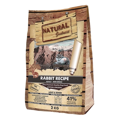 Natural Greatness Ultra Premium Kornfrit KANIN Light & Senior Mini Breed 2kg