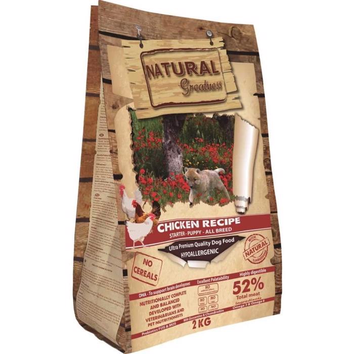 Natural Greatness Ultra Premium Kornfrit Hvalpe & Mini Racer KYLLING 2kg