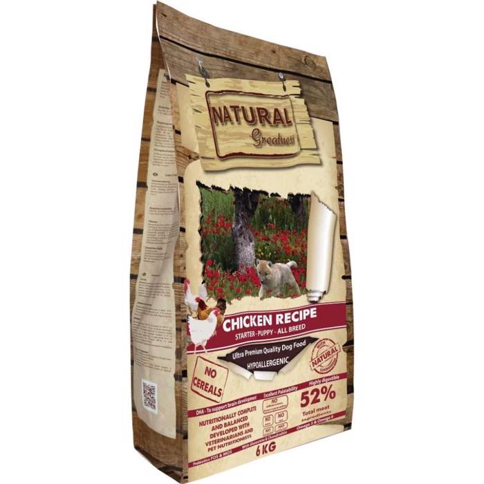 Natural Greatness Ultra Premium Kornfrit Hvalpe & Mini Racer KYLLING 6kg