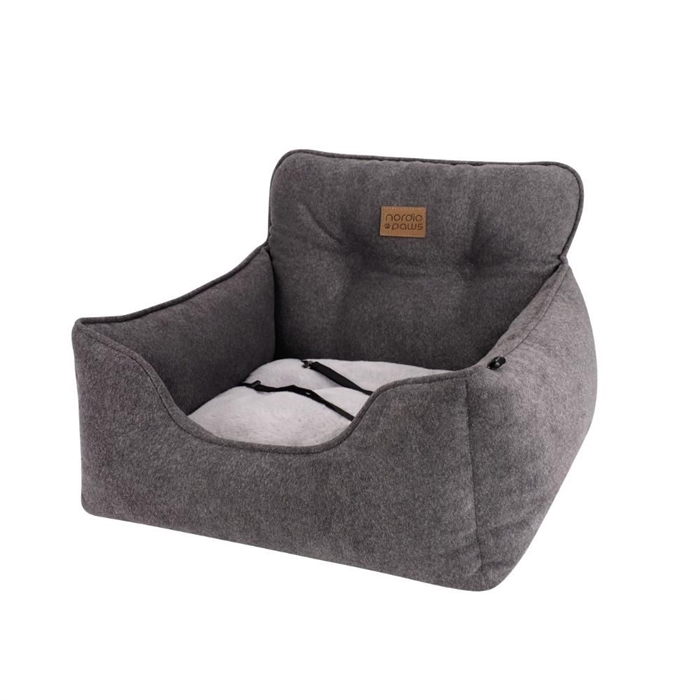Nordic Paws Cozy Comfort Luksus Bilsæde til Hund GRÅ